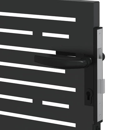 Tuinpoort Met Slot Poedergecoat Staal 85 x 100 cm