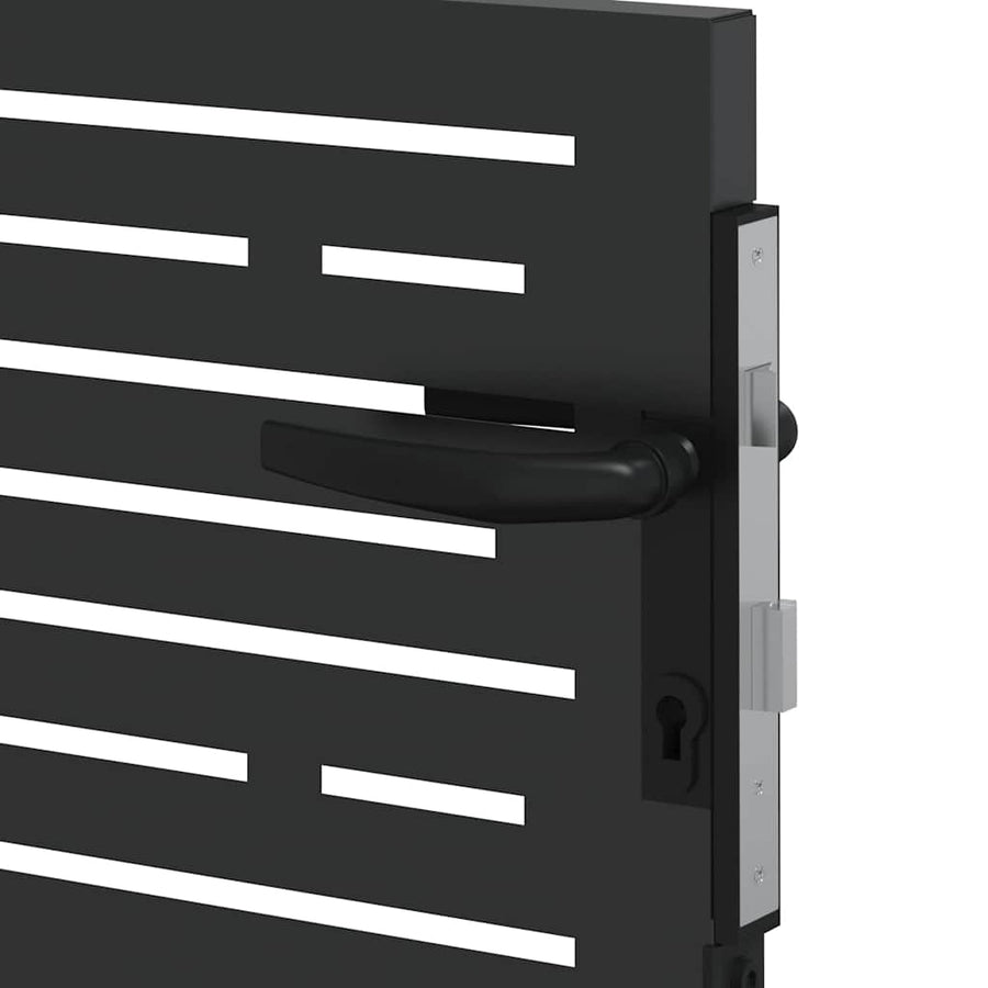 Tuinpoort Met Slot Poedergecoat Staal 85 x 100 cm