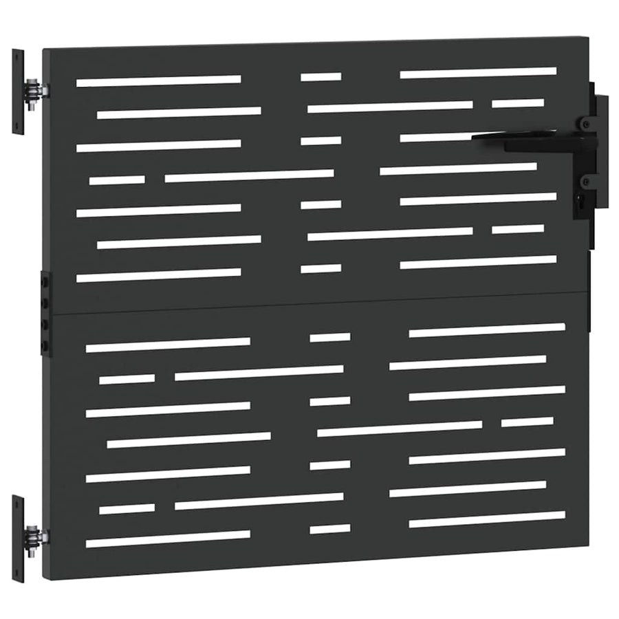 Tuinpoort Met Slot Poedergecoat Staal 85 x 100 cm