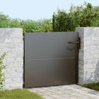 Tuinpoort 85x100 cm zwart poedergecoat staal insteekslot