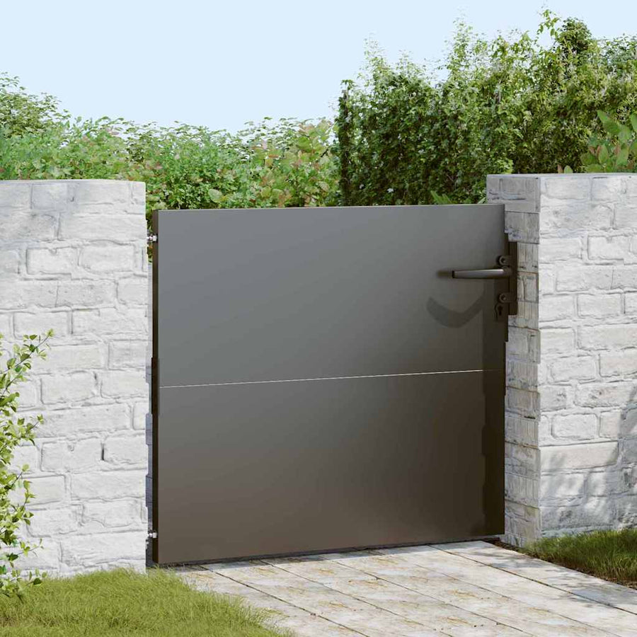 Tuinpoort met slot Zwart 85 x 100 cm Poedergecoat staal
