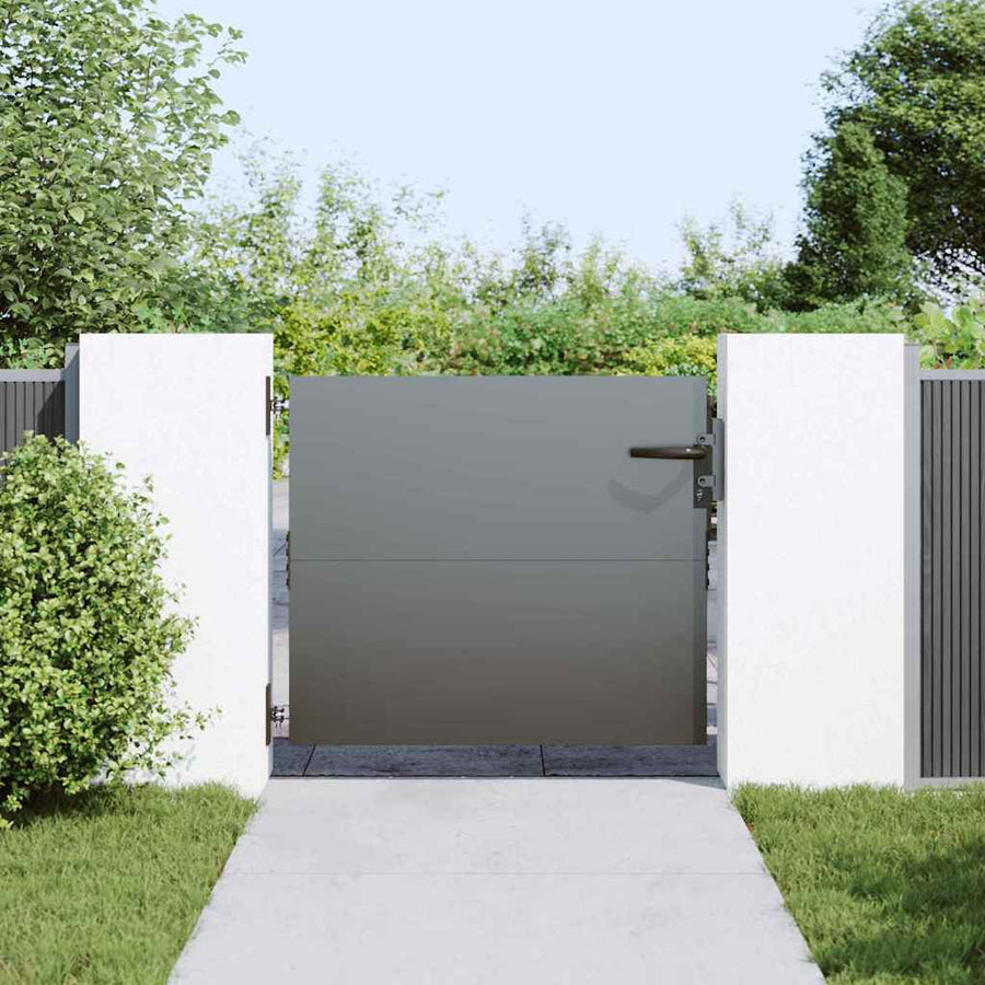 Tuinpoort met slot Zwart 85 x 100 cm Poedergecoat staal