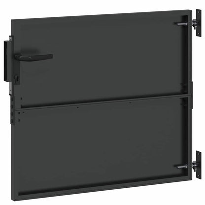 Tuinpoort met slot Zwart 85 x 100 cm Poedergecoat staal