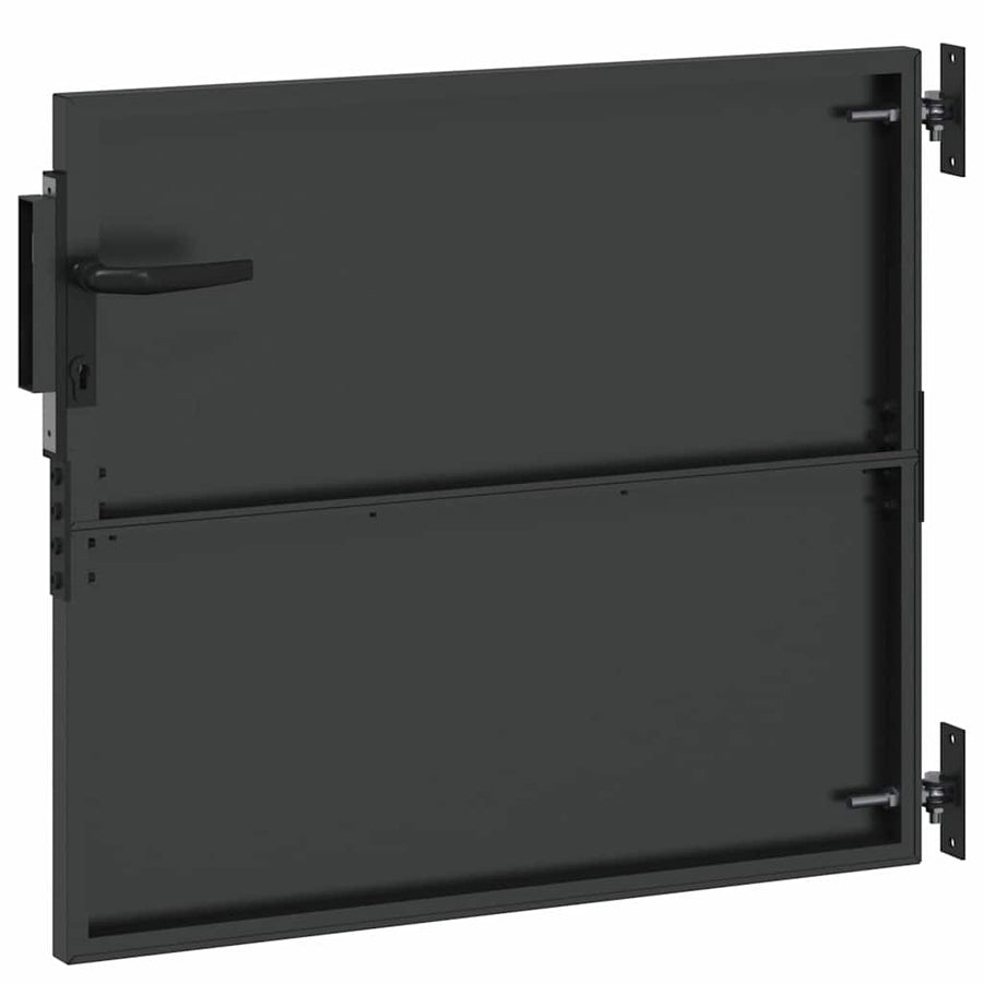Tuinpoort met slot Zwart 85 x 100 cm Poedergecoat staal