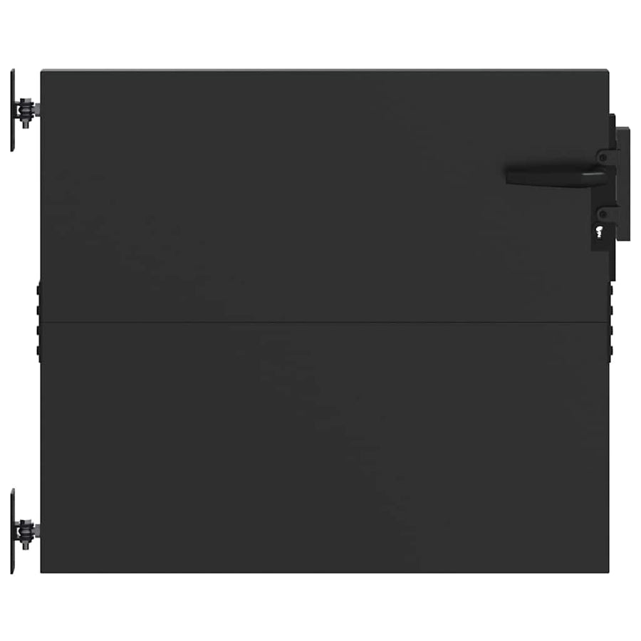 Tuinpoort met slot Zwart 85 x 100 cm Poedergecoat staal