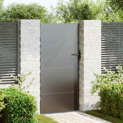 Tuinpoort Met Slot Poedergecoat Staal 85 x 175 cm