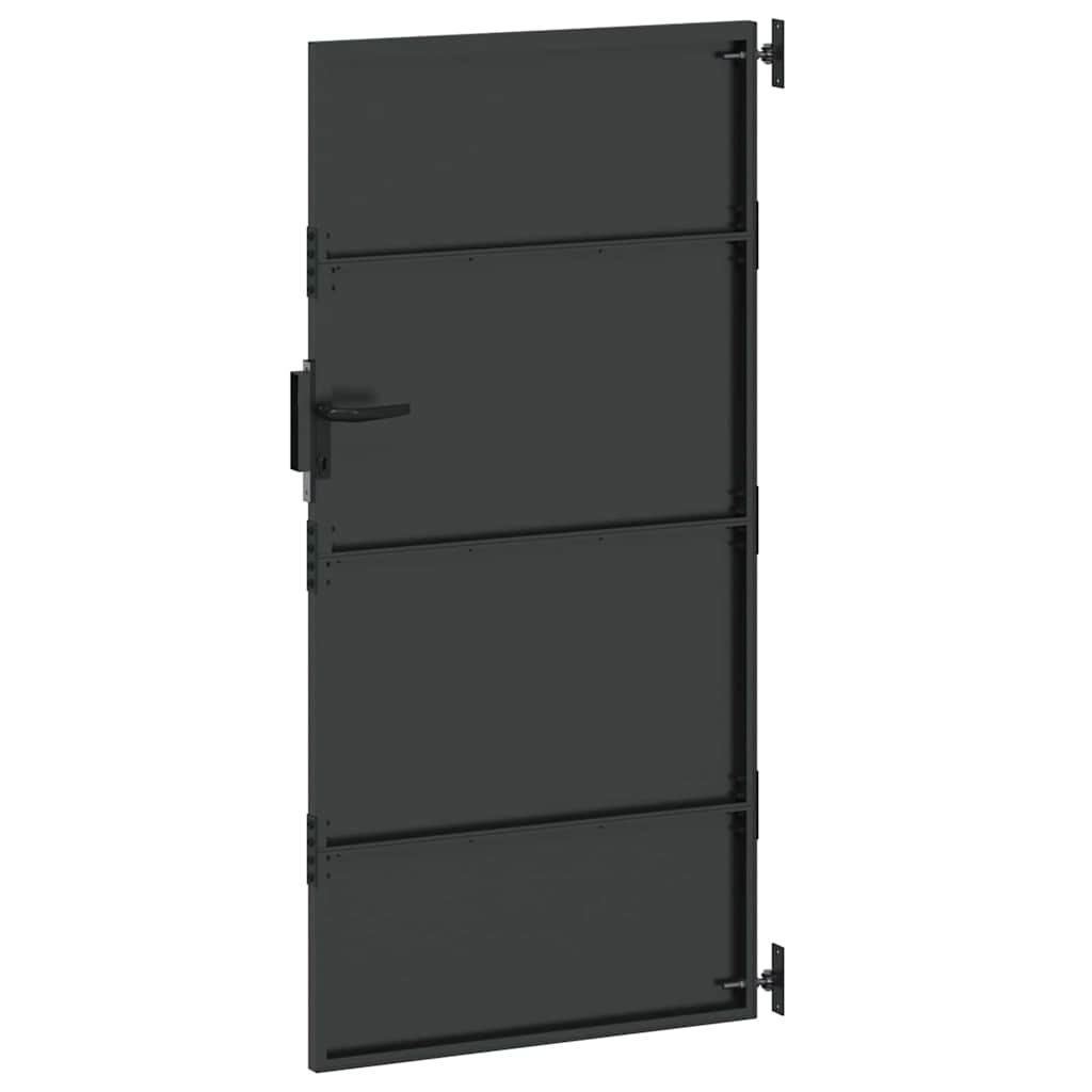 Tuinpoort Met Slot Poedergecoat Staal 85 x 175 cm