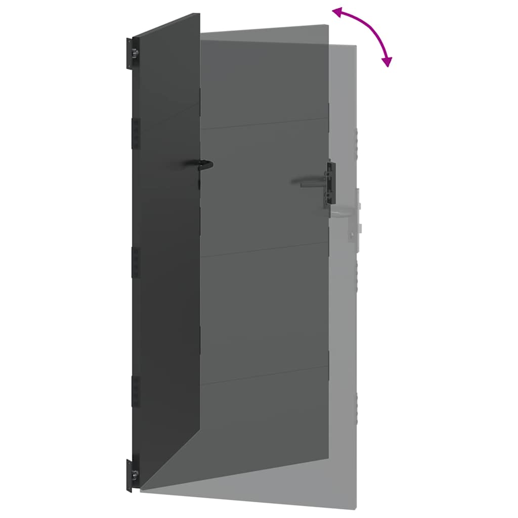Tuinpoort Met Slot Poedergecoat Staal 85 x 175 cm