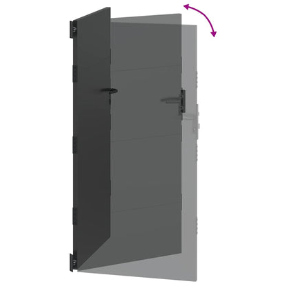 Tuinpoort Met Slot Poedergecoat Staal 85 x 175 cm