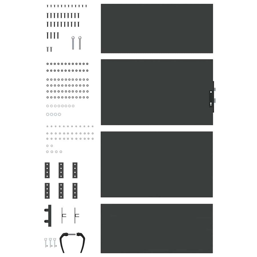 Tuinpoort Poedergecoat Staal 105 x 200 cm