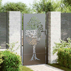 Tuinpoort 110x180 cm staal zwart met slot