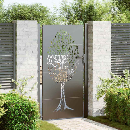 Tuinpoort Met Slot 110 X 180 Cm Poedergecoat Staal 100 x 175 cm