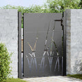 Tuinpoort Met Slot 110 X 155 Cm Poedergecoat Staal 100 x 150 cm