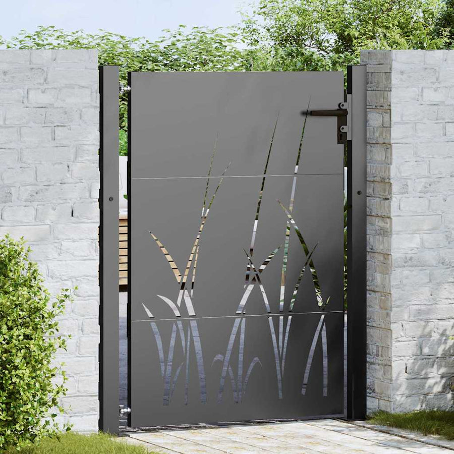 Tuinpoort Met Slot 110 X 155 Cm Poedergecoat Staal 100 x 150 cm