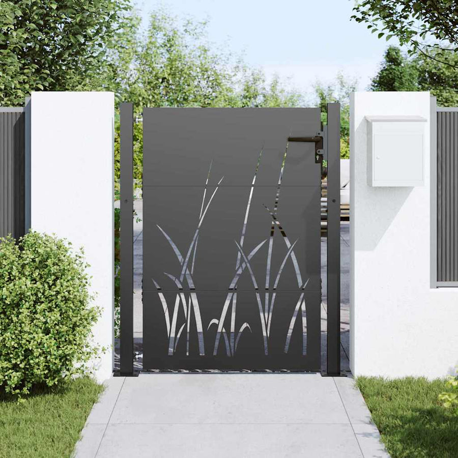 Tuinpoort Met Slot 110 X 155 Cm Poedergecoat Staal 100 x 150 cm