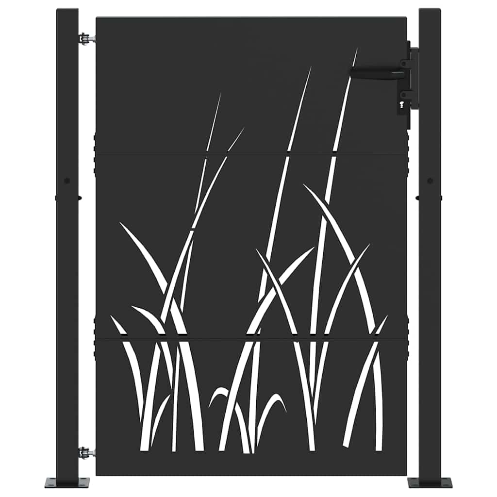 Tuinpoort Met Slot 110 X 155 Cm Poedergecoat Staal 100 x 150 cm