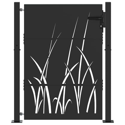 Tuinpoort Met Slot 110 X 155 Cm Poedergecoat Staal 100 x 150 cm