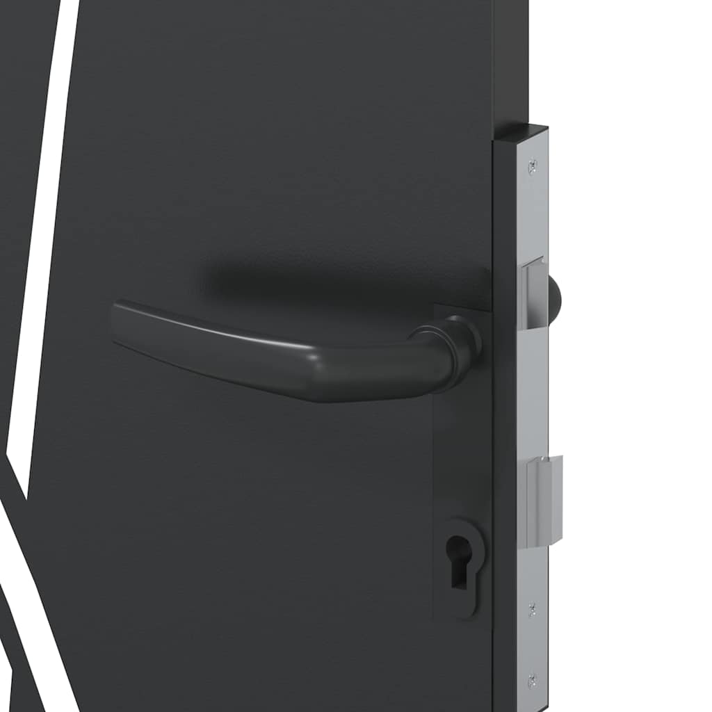 Tuinpoort Met Slot Poedergecoat Staal 105 x 200 cm