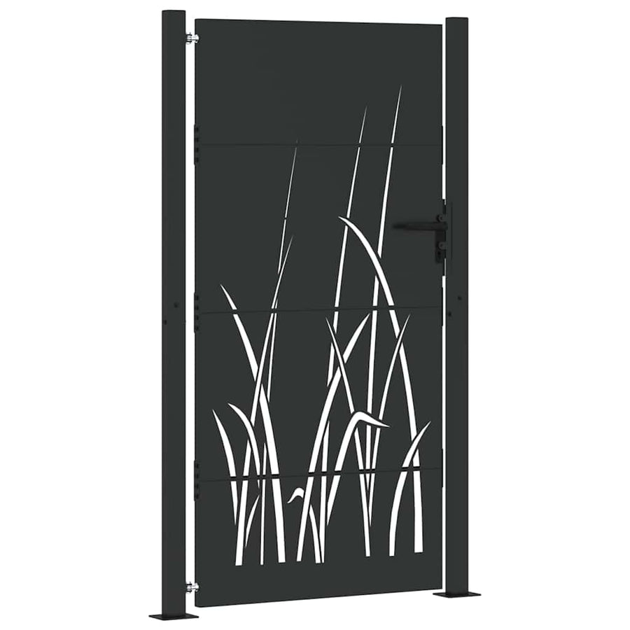 Tuinpoort Met Slot Poedergecoat Staal 105 x 200 cm