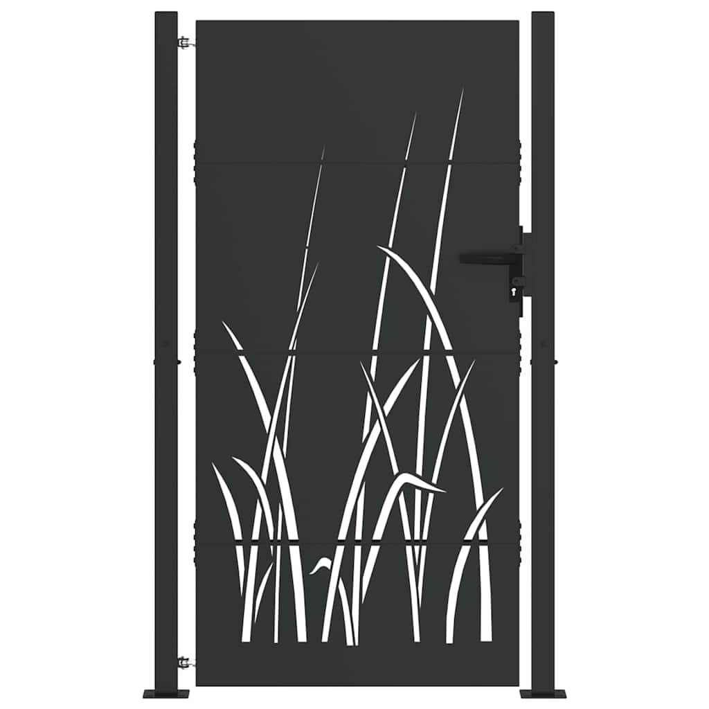 Tuinpoort Met Slot Poedergecoat Staal 105 x 200 cm