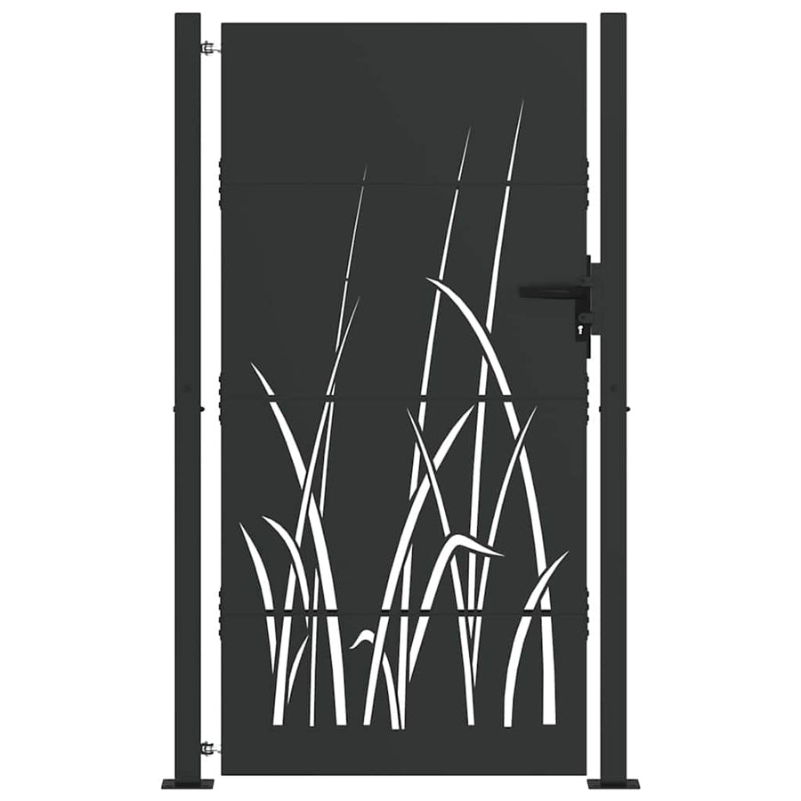 Tuinpoort Met Slot Poedergecoat Staal 105 x 200 cm