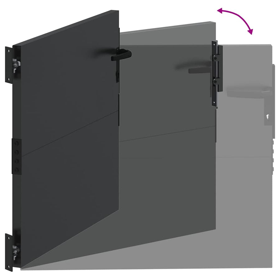 Tuinpoort Met Slot 85 X 105 Cm Gepoedercoat Staal 100 x 100 cm