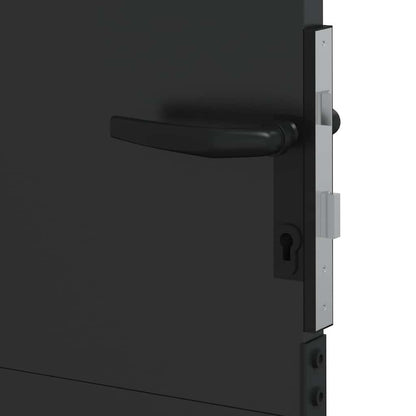 Tuinpoort met slot Zwart 105 x 130 cm Gepoedercoat staal
