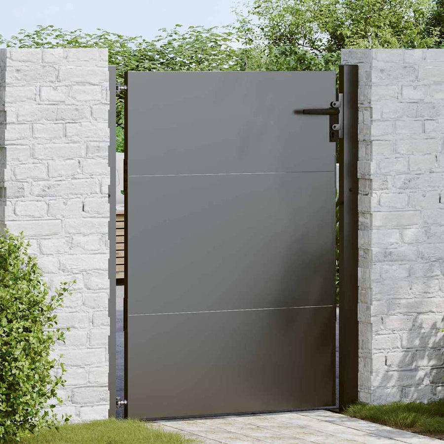 Tuinpoort met slot Zwart 105 x 130 cm Gepoedercoat staal