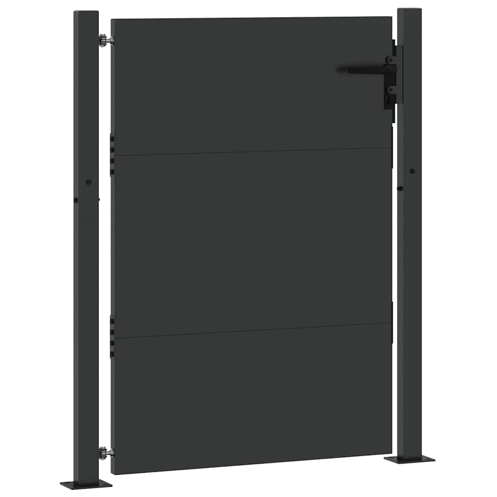 Tuinpoort met slot Zwart 105 x 130 cm Gepoedercoat staal