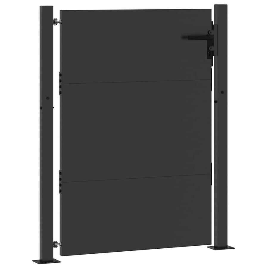 Tuinpoort met slot Zwart 105 x 130 cm Gepoedercoat staal
