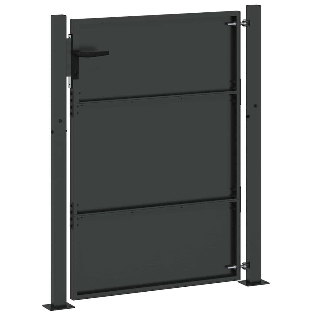 Tuinpoort met slot Zwart 105 x 130 cm Gepoedercoat staal