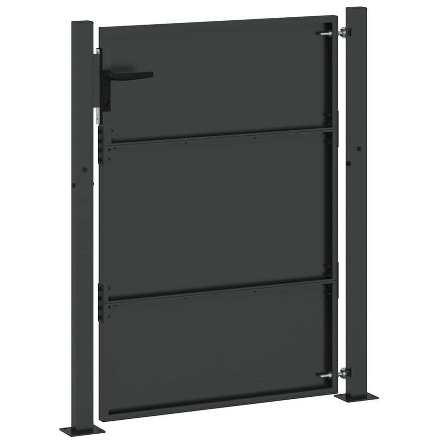 Tuinpoort met slot Zwart 105 x 130 cm Gepoedercoat staal
