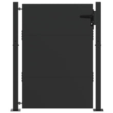 Tuinpoort met slot Zwart 105 x 130 cm Gepoedercoat staal