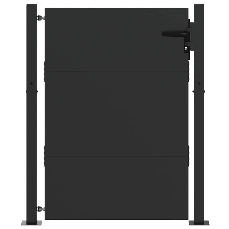 Tuinpoort met slot Zwart 105 x 130 cm Gepoedercoat staal