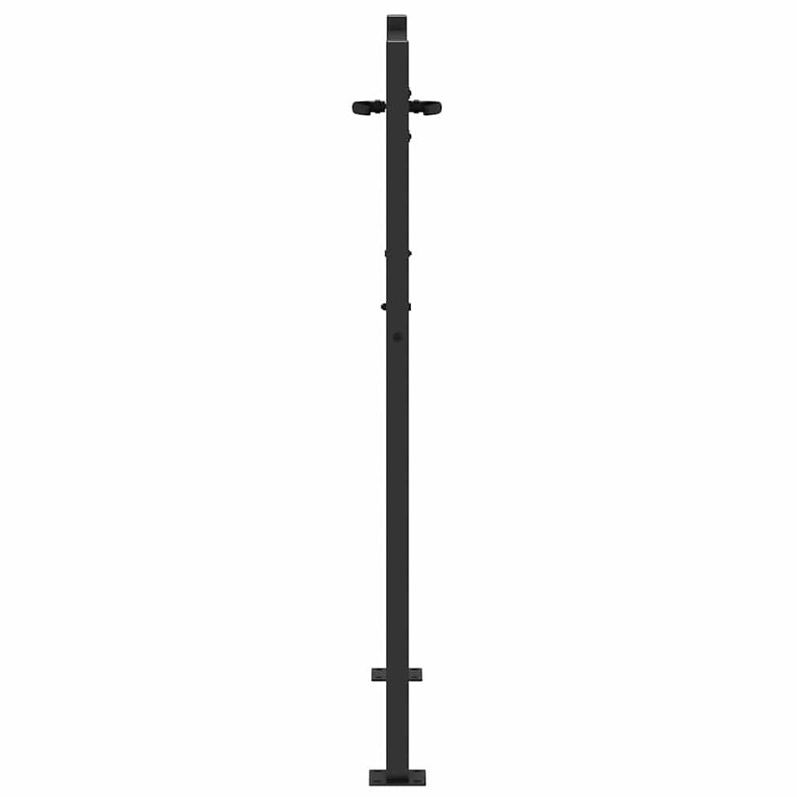 Tuinpoort met slot Zwart 105 x 130 cm Gepoedercoat staal