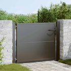 Tuinpoort 110x105 cm zwart gepoedercoat staal