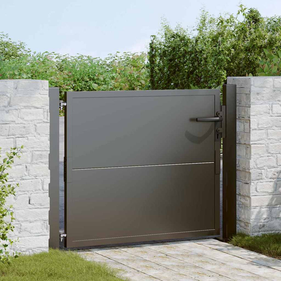 Tuinpoort Met Slot 110 X 105 Cm Gepoedercoat Staal