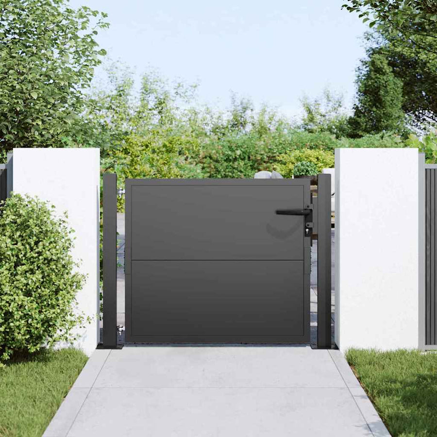 Tuinpoort Met Slot 110 X 105 Cm Gepoedercoat Staal