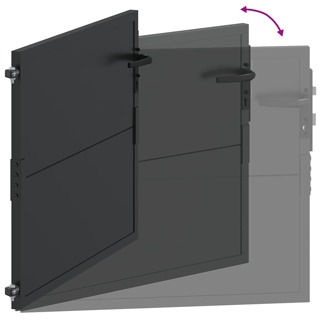 Tuinpoort Met Slot 110 X 105 Cm Gepoedercoat Staal