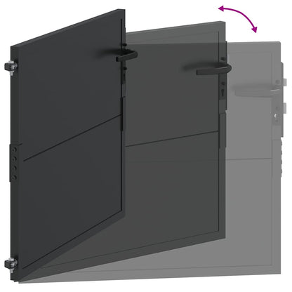 Tuinpoort Met Slot 110 X 105 Cm Gepoedercoat Staal