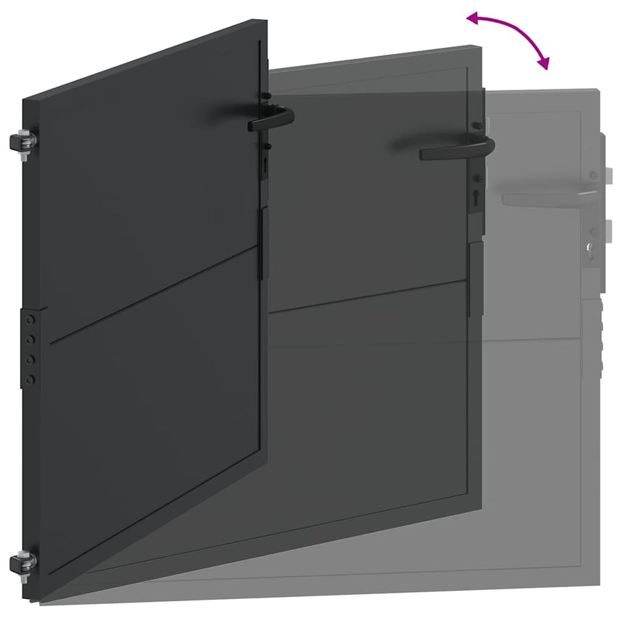 Tuinpoort Met Slot 110 X 105 Cm Gepoedercoat Staal