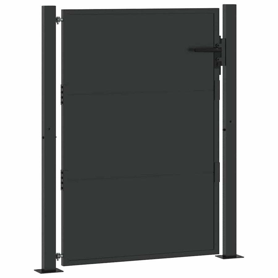 Tuinpoort met slot Zwart 110 x 130 cm Gepoedercoat staal