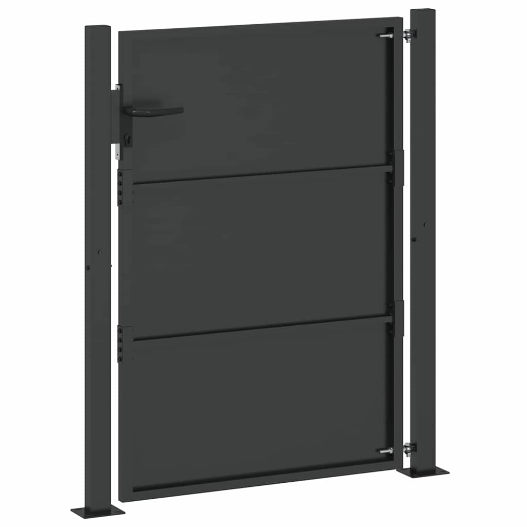 Tuinpoort met slot Zwart 110 x 130 cm Gepoedercoat staal