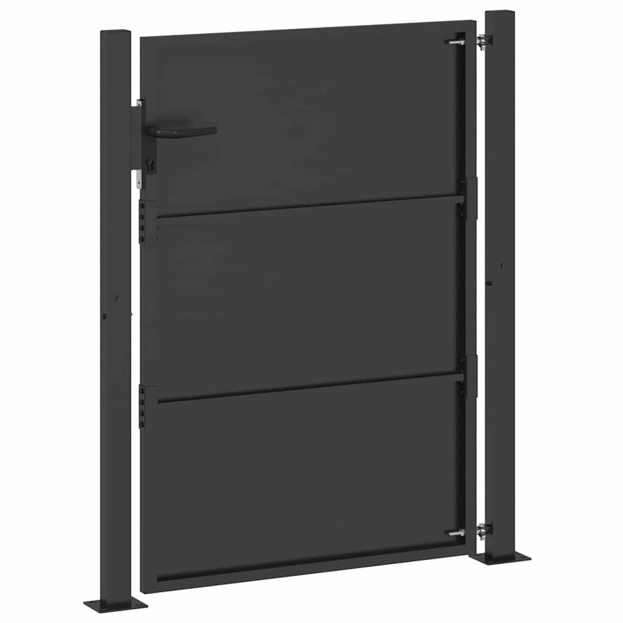 Tuinpoort met slot Zwart 110 x 130 cm Gepoedercoat staal