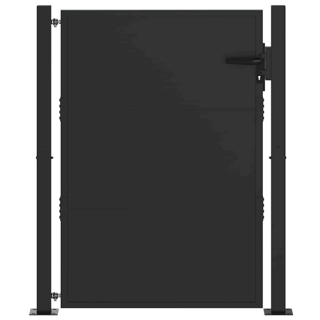 Tuinpoort met slot Zwart 110 x 130 cm Gepoedercoat staal
