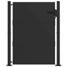 Tuinpoort met slot Zwart 110 x 130 cm Gepoedercoat staal