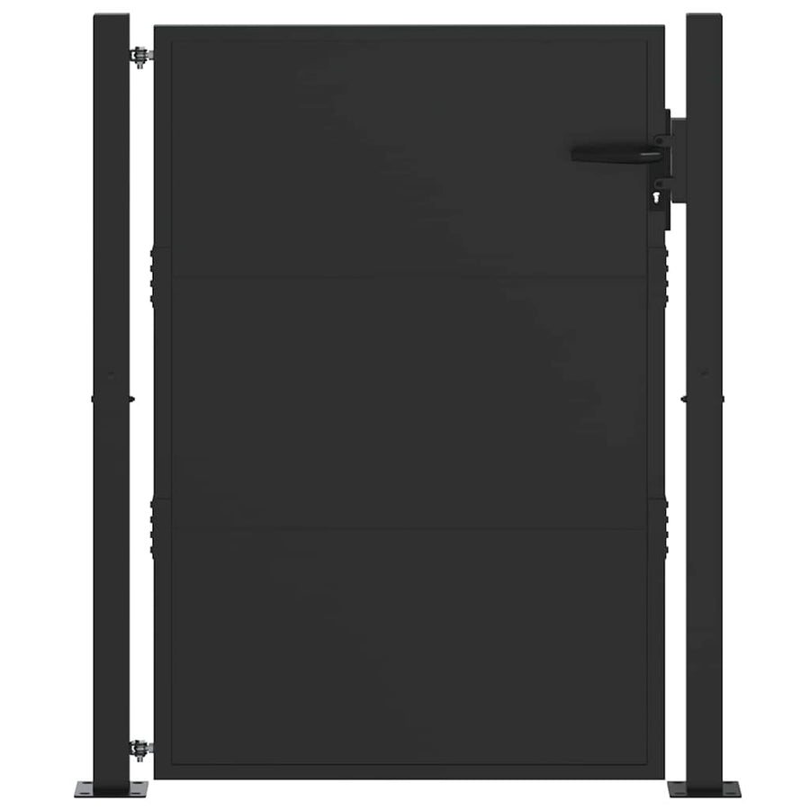 Tuinpoort met slot Zwart 110 x 130 cm Gepoedercoat staal