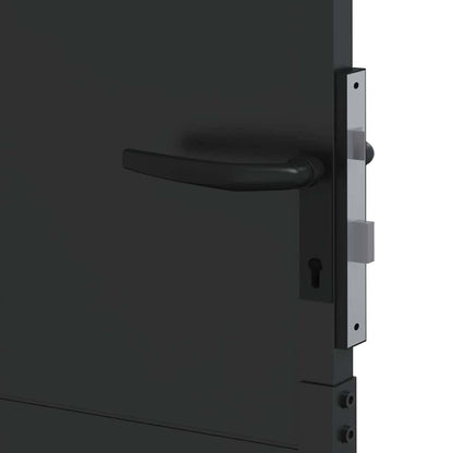 Tuinpoort Met Slot Gepoedercoat Staal 100 x 150 cm