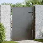 Tuinpoort 100x150 cm gepoedercoat staal zwart met slot