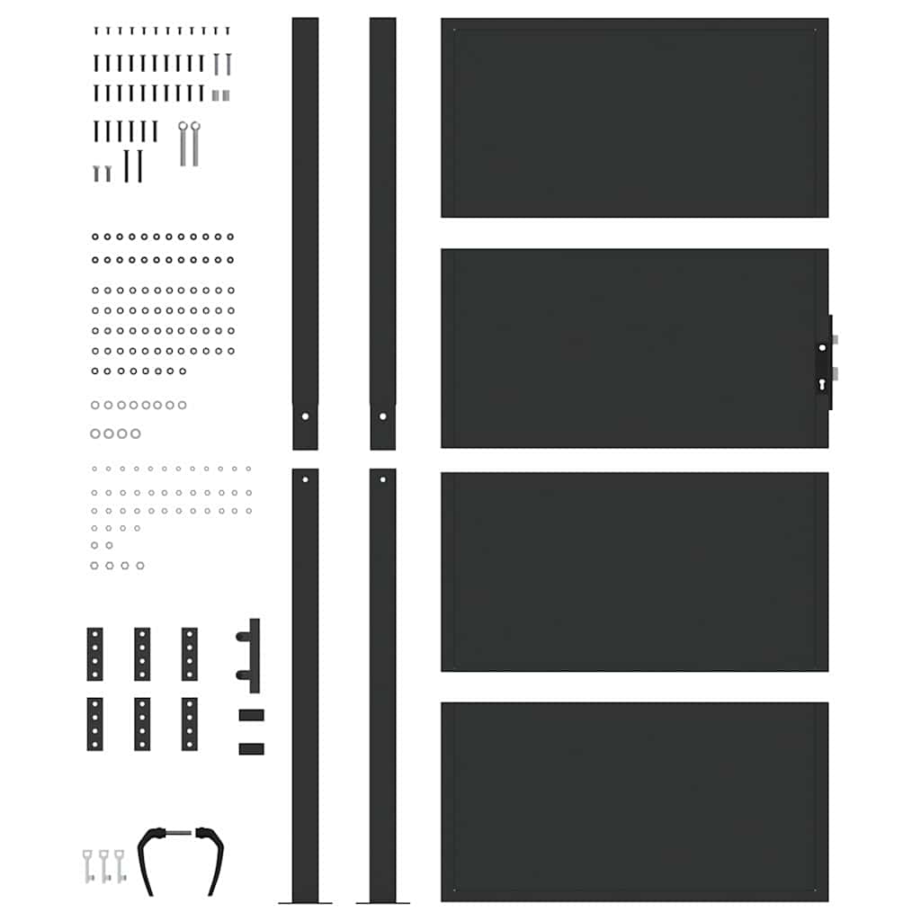 Tuinpoort, Tuindeur 105X200 Cm Cortenstaal 100 x 200 cm